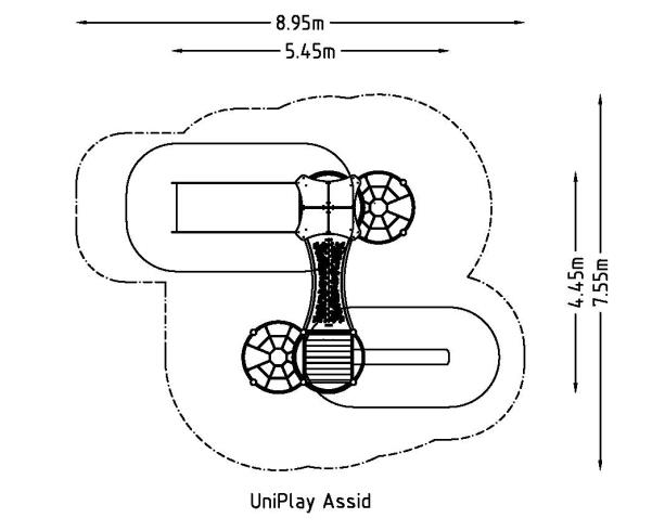 Structure multi-jeux 3 à 12 ans - UniPlay Assid - 8071397 - Hags - Poteaux bois - Vert - Sols fluents_3