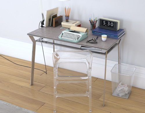 Chaise pliante en polycarbonate - design unique et pratique - IVAN - disponible en gris et transparent_3