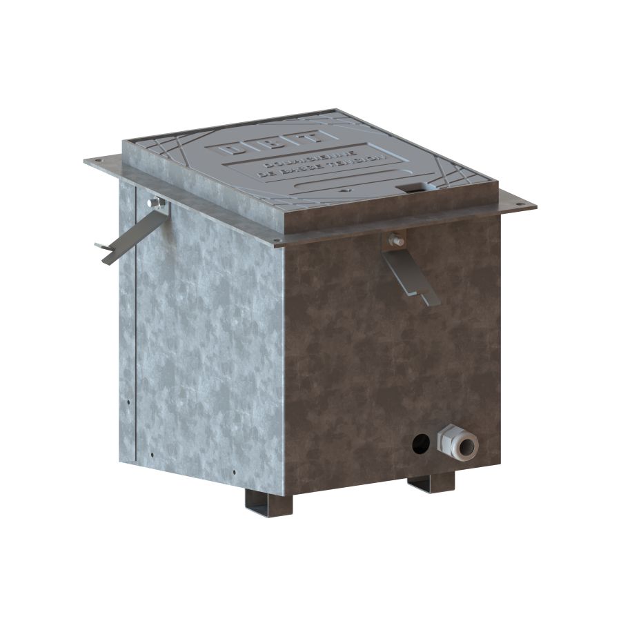 Borne électrique avec verrouillage automatique et pavé personnalisable