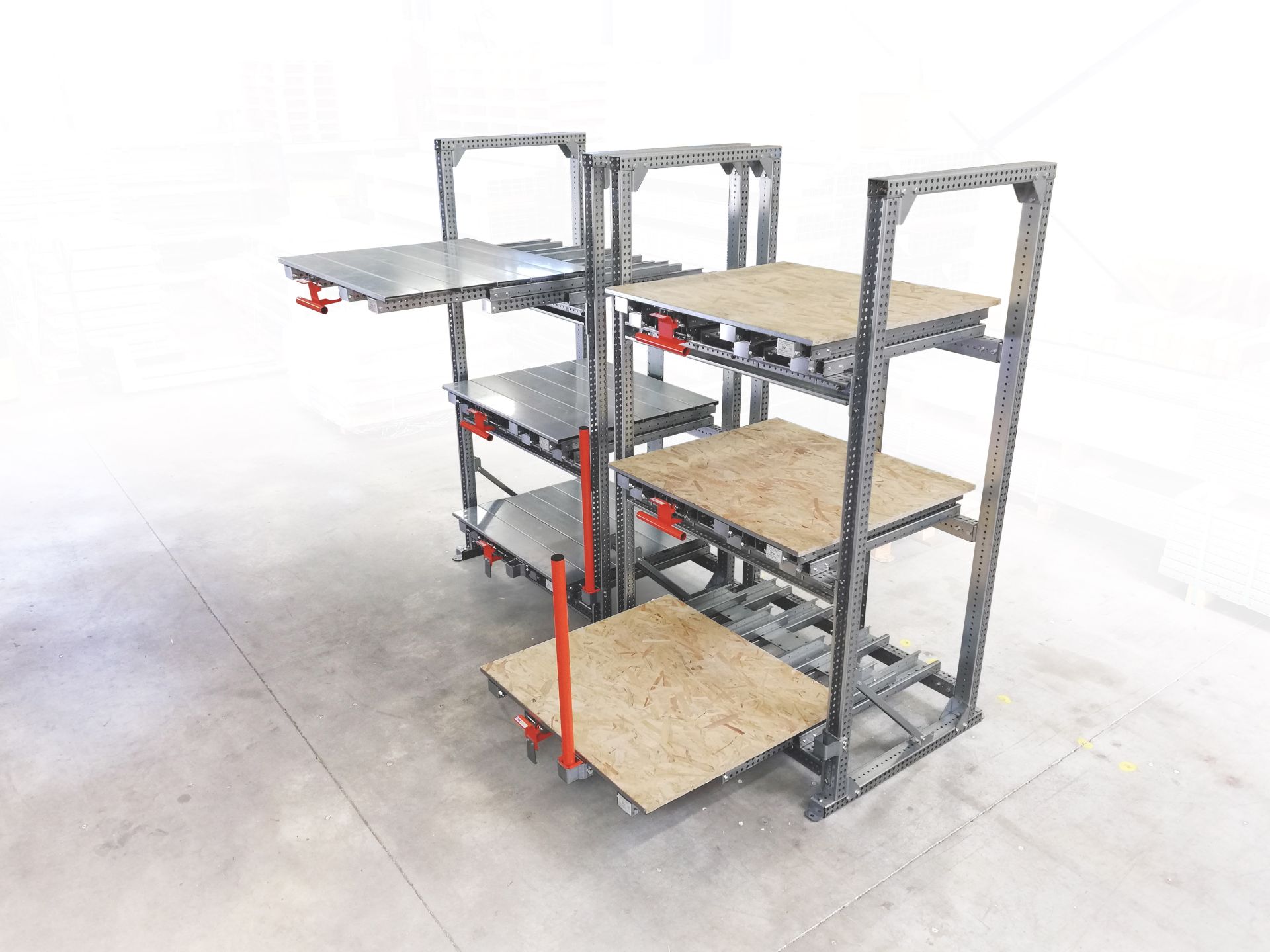 Rack à tiroirs STOCK3P - Pour tous types de palettes, bacs plastique et cartons - Ergonomie et capacité jusqu'à 3000 kg_3