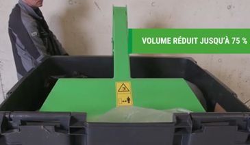 Compacteur et tasseur de bac BP660 à BP1100 LITRES pour réduction de volume de déchets jusqu'à 75 %  en EHPAD_4