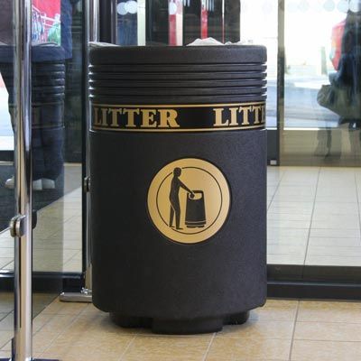 Poubelle publique Admiral - Glasdon - 85 litres - fini texturé_3