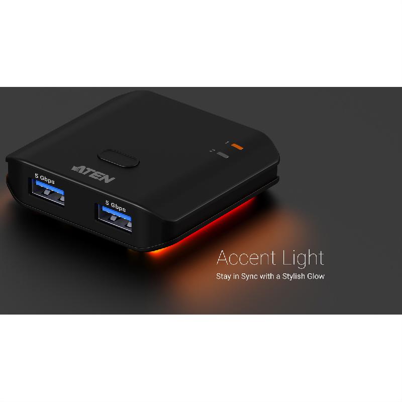 ATEN US4322 Commutateur USB 3.2 Gen 1 partagé 2 x 2_3