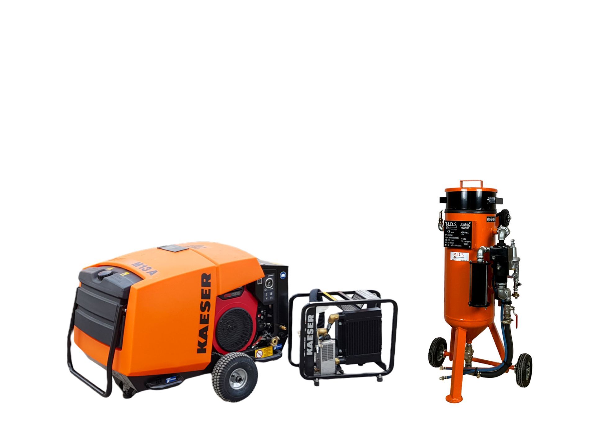 Compresseur transportable KAESER M13A1 de 202 kg pour véhicules légers