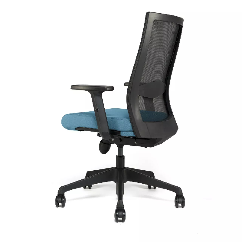 Siège de bureau synchrone dossier résille So Turin - Z65, Paire d'accoudoirs réglables sur 3 axes - Couleur noire, Sans, Tissu_3