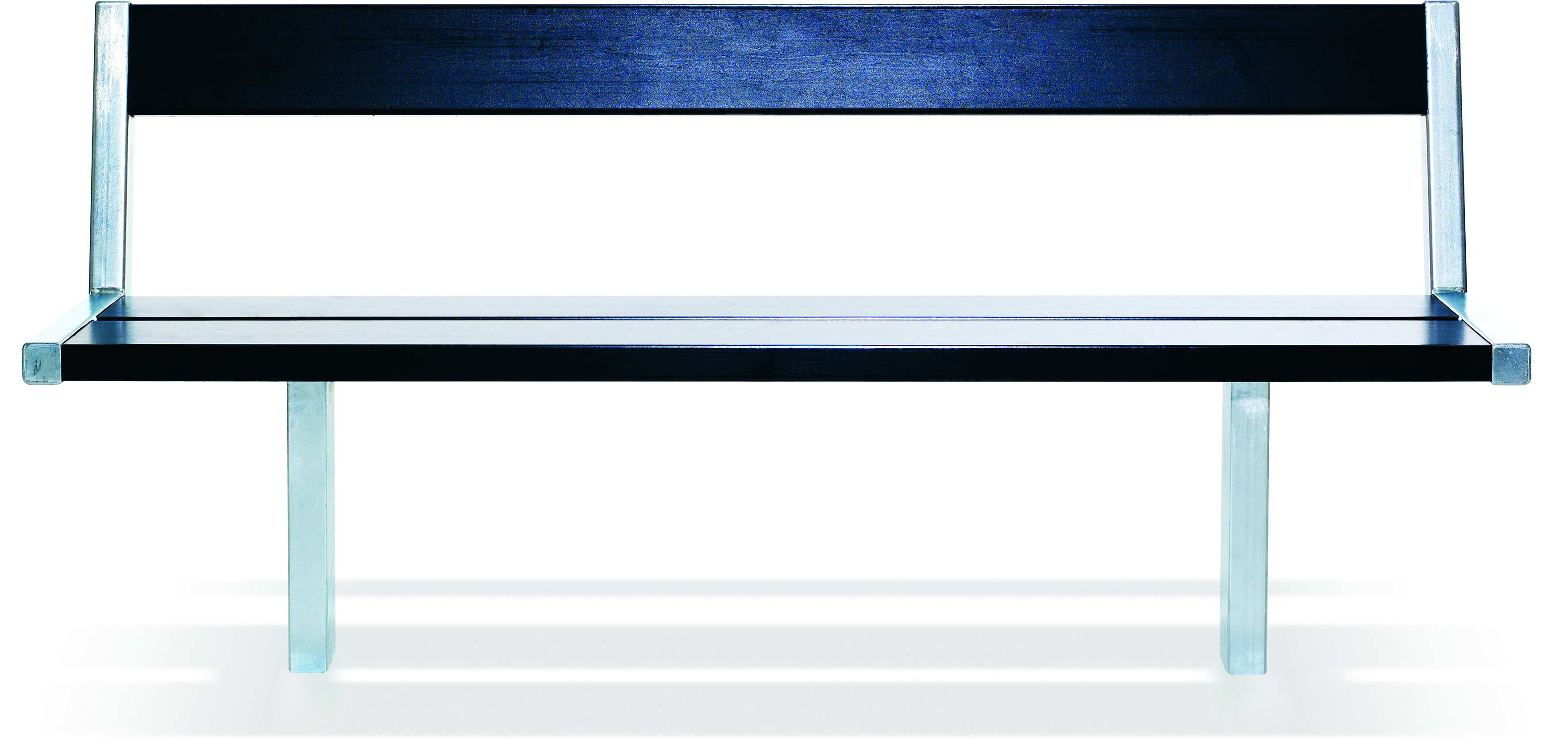 Banc public Pixbo réf 8037076 - Hags - Noir/Galvanisé - Scellement béton_3