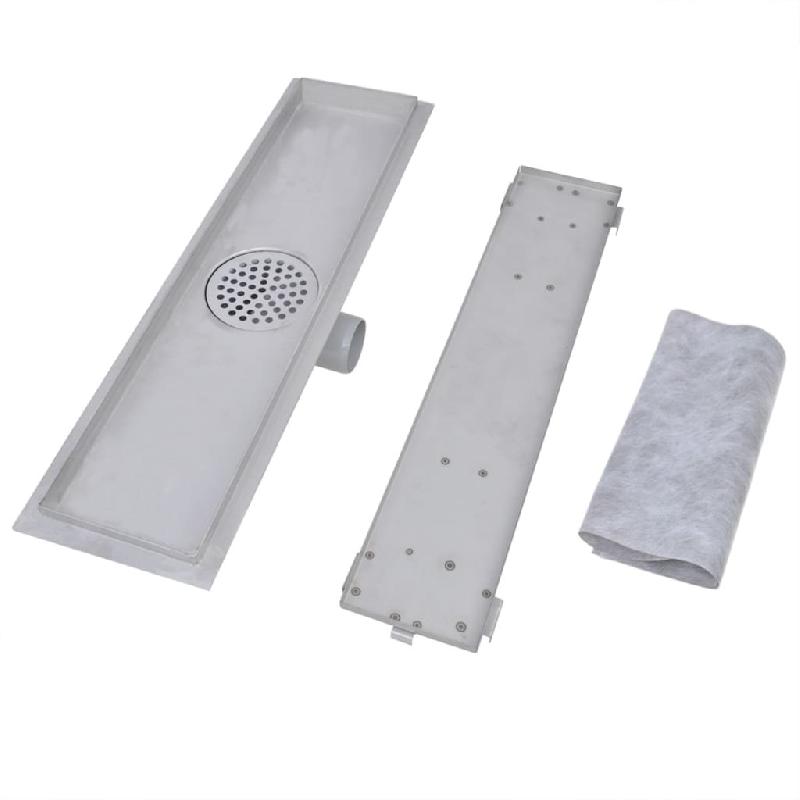 Vidaxl drain de douche linéaire 2 pcs 530 x 140 mm acier inoxydable 275947_3
