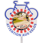 Miroir pour pistes cyclables sur cadre - Gamme Citymir - Diamètre 400 mm sur cadre PVC - Garantie 3 ans_3