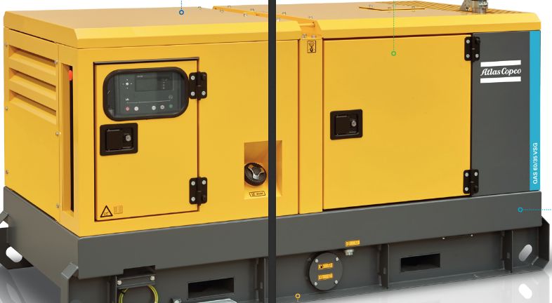 Générateur à faible empreinte carbone Qas 60/35 VSG d'Atlas Copco