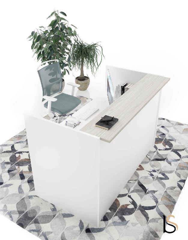 Banque d'accueil droite Torino - 100, Blanc, Non_3