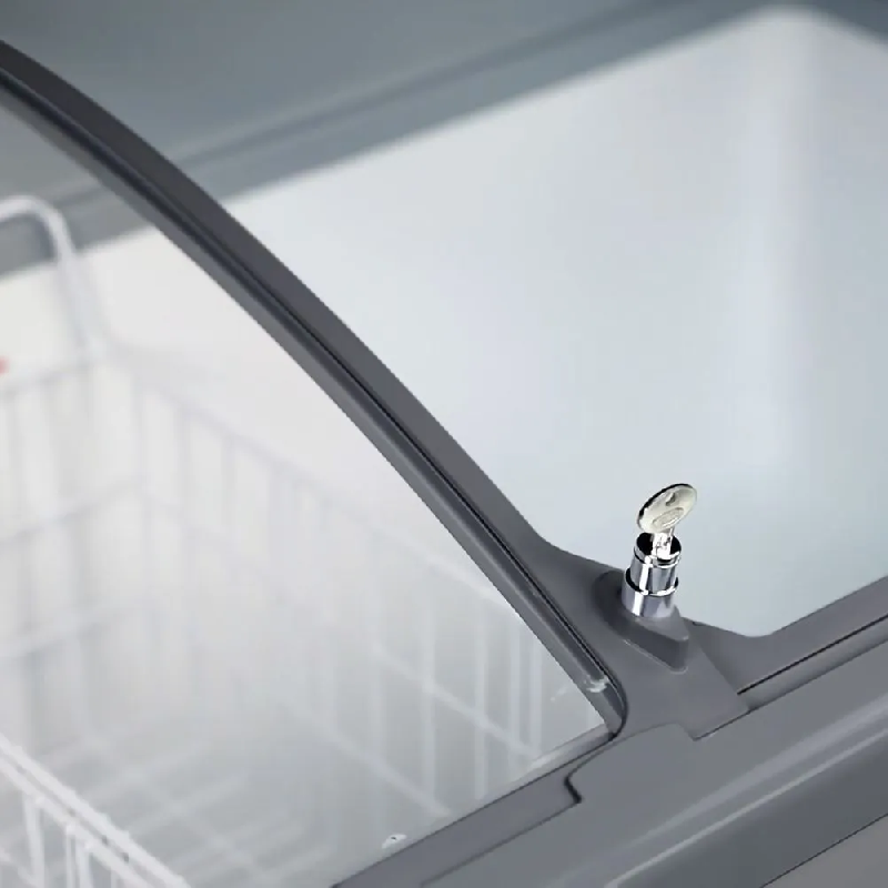 Congélateur coffre vitré avec roulettes 1,57 mètre_3