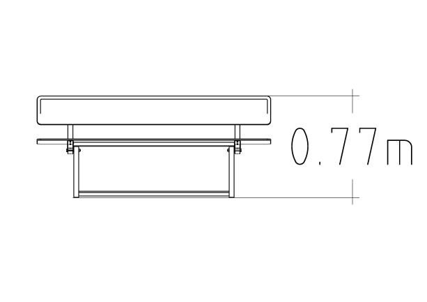 Sofa public Ekeby HPL - 8101557 - Hags - empilable et beige/svart - 1760 mm de long_3