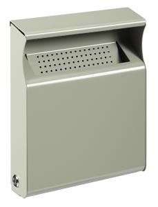 Cendrier mural d'extérieur en acier poudré anti-UV - serrure à clé triangulaire - capacité 2L - Kopa_3