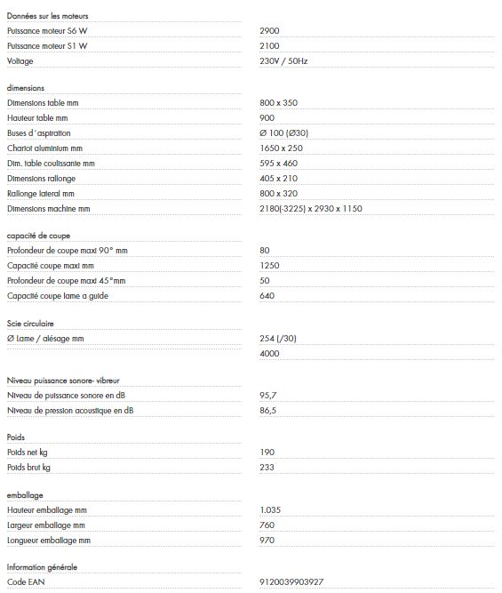 Scie à format Holzmann TS250F_230V - Puissance moteur S6 2900W - Chariot aluminium et table en fonte_3