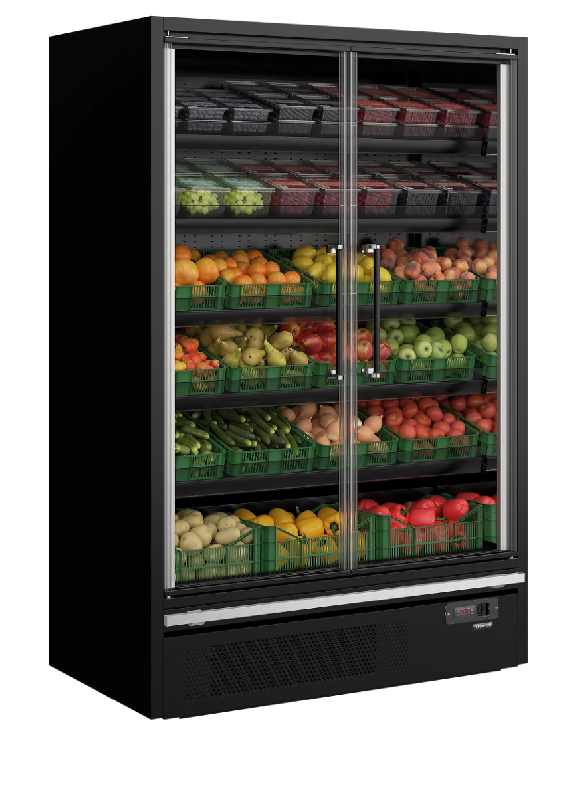 Vitrine réfrigérée pour supermarché Galaxy+ GP14FGD Black L1330mm 42275 TEFCOLD_3