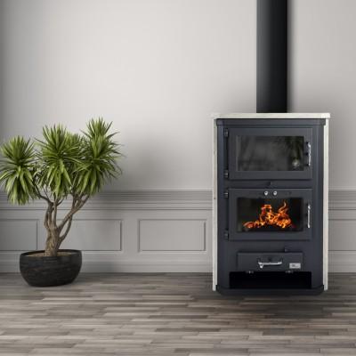 Charleville - Poêle à bois en pierre de Champagne avec four intégré - GF Flam - 17 kW_3