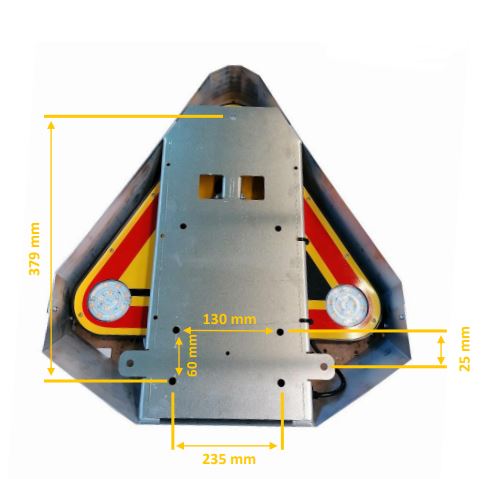 Triflash relevage électrique 500mm - Carter aluminium - 6 plots LED puissants - Référence 254485_3