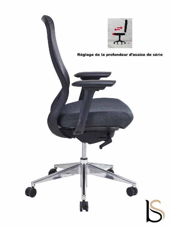 Fauteuil bureautique ALTOP - Gris foncé_3