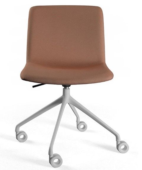 Koda Swiveling Metal - Chaise de bureau avec pied en métal noir ou alu, coque tapissée et options de mécaniques_3