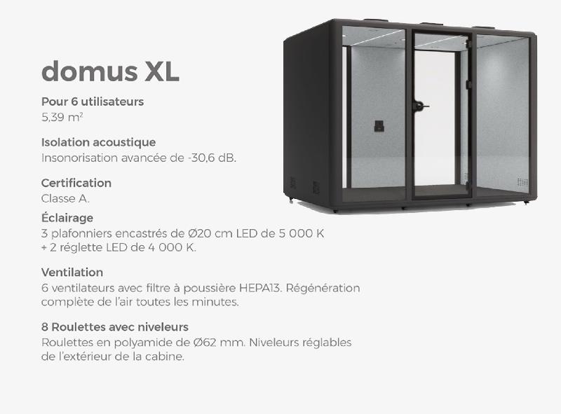 Cabine acoustique 6 personnes domus xl - MOBEL LINEA - gris anthracite , gris_3