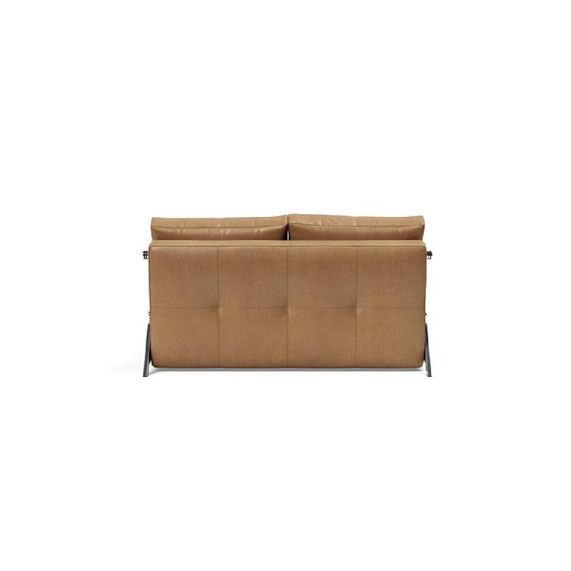 Canapé design convertible Innovation Living Cubed 02 Chrome - 200x160 cm - Coloris Faunal Brown_3
