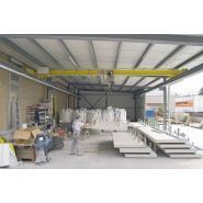 Pont roulant supérieur monopoutre ou bipoutre avec une capacité de charge jusqu'à 5000 kg - système autoportant - GIS_4