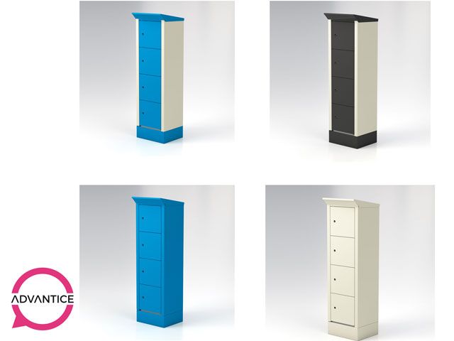 Armoire de recharge extérieure pour batteries de vélos électriques - 4 casiers certifiés IP44 - Dimensions 600x500x2095 mm_3