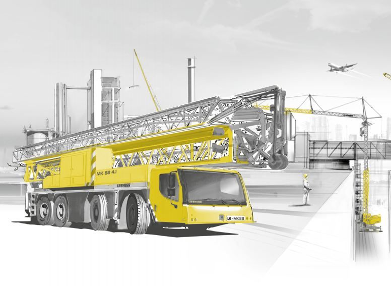 Mk 88-4.1 grues automotrices - Liebherr - capacité de levage max 8000 kg - portée max 45m - hauteur de crochet 59,10m_3