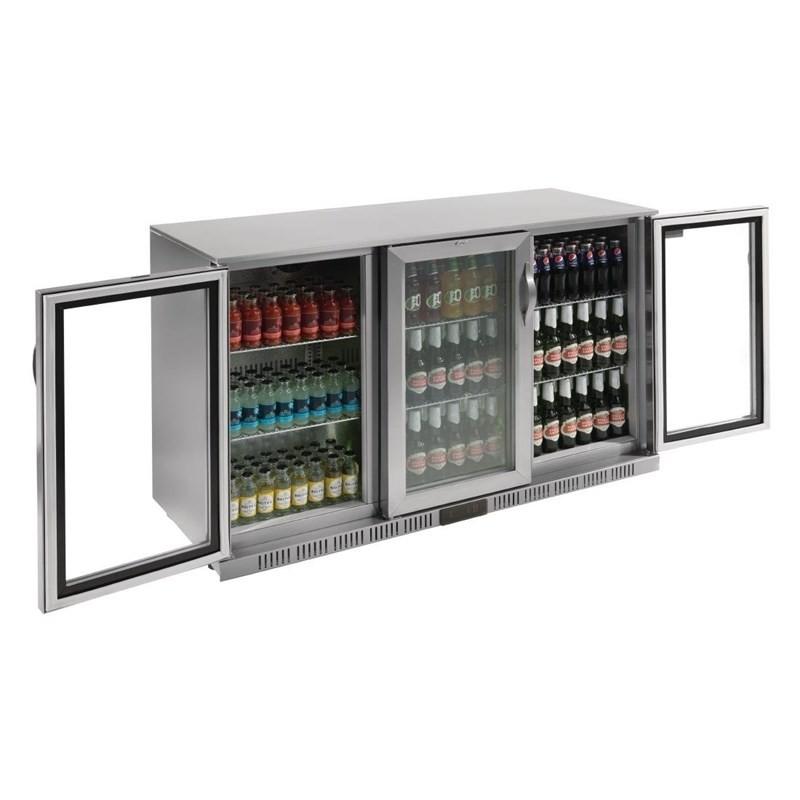 Arrière-bar trois portes pivotantes Série G inox 330L GL009 Polar_3