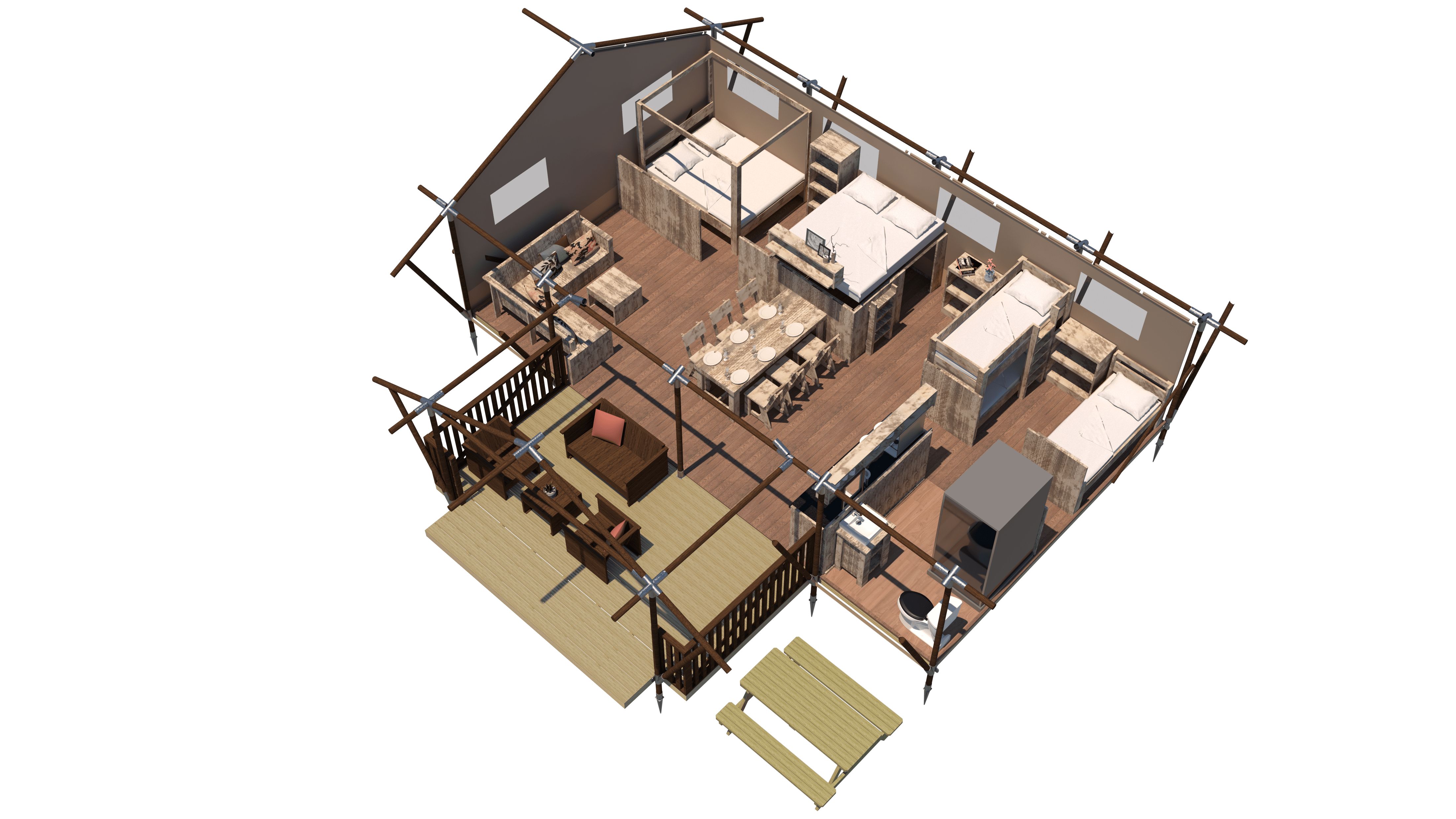 Dreamer 49 - tente glamping - yala - surface totale : 689 ft²_3