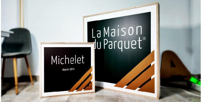 Panneau d'information lumineux personnalisé avec cadre en bois - Éclairage LED intégré - Contreplaqué 18 mm_3