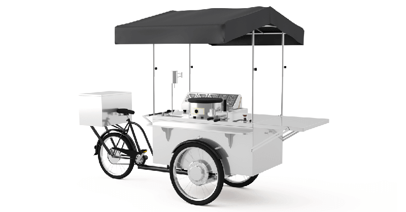 Triporteur professionnel pour la vente de crêpes sans crepiere ni distributeur a pates_3