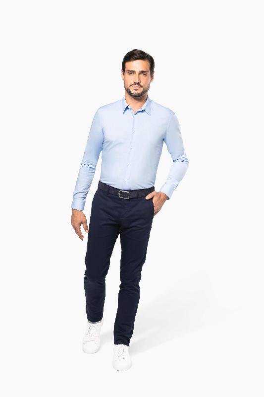 Chemise de travail popeline manches longues homme - Réf: PK500 - 100% coton biologique - Kariban Premium_3