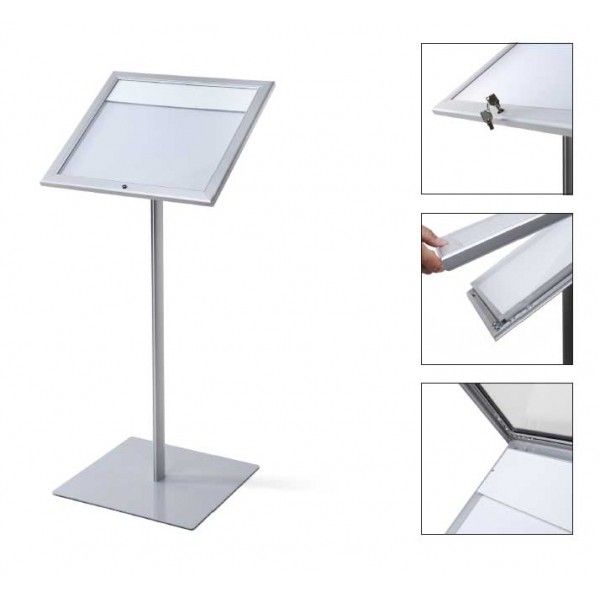 Jdmbscz1xa4led - Porte-menu LED sur pied pour extérieur - aluminium - format A4 - verrouillable avec éclairage LED_3
