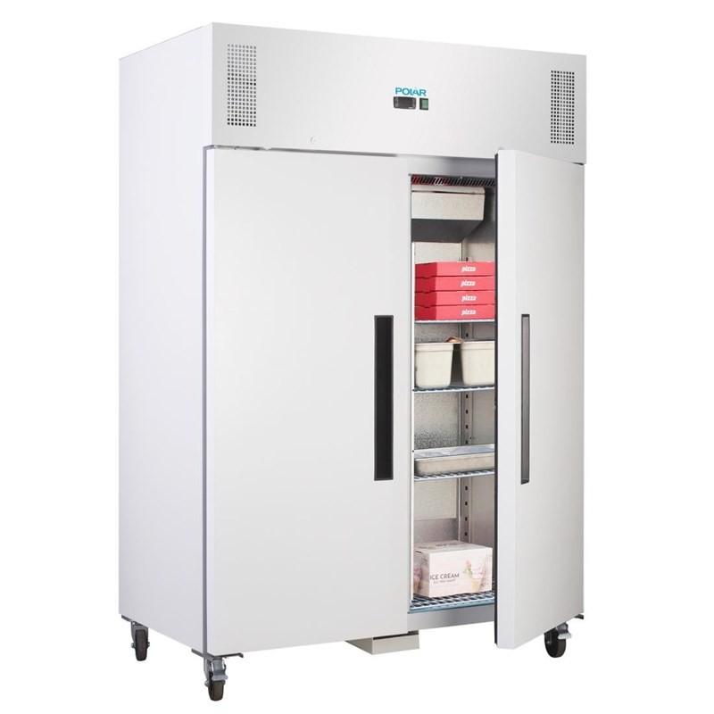 Armoire réfrigérée négative GN double porte blanche Série G 1200L CD616 Polar_3