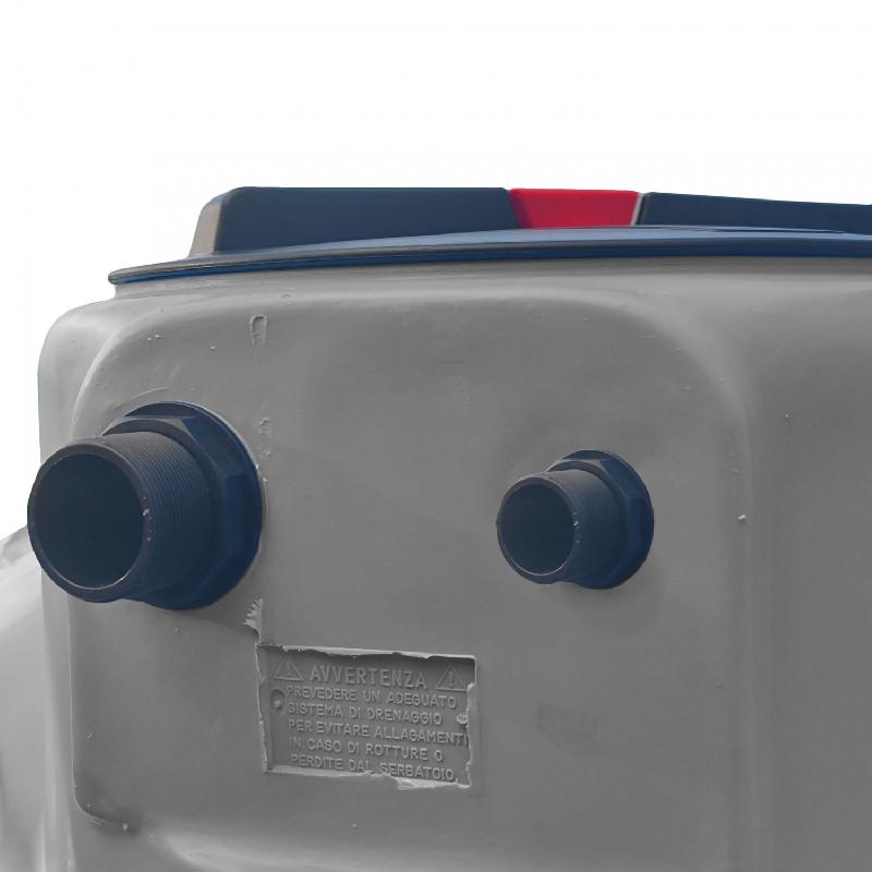 Cuve 1500l Aérienne De Récupération D'eau - Réservoir Cylindrique Gris - Elbi Pa1500_3