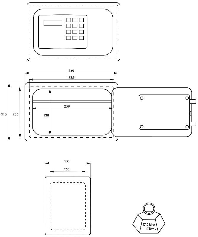 Coffre-fort Edimbourg - 2 pênes - serrure électronique motorisée - combinaison modifiable - garantie 5 ans_3