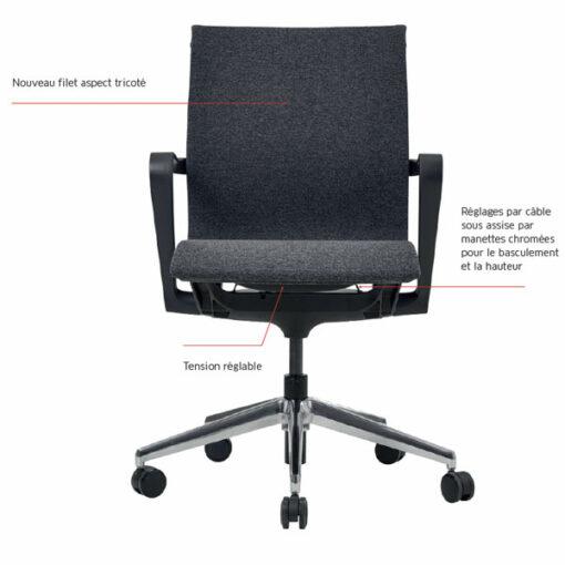 Fauteuil basculant EDDY - ergonomique et esthétique - neuf - siège de bureau professionnel_3