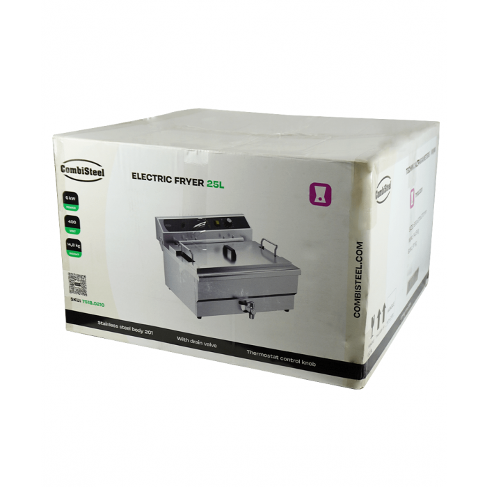 Friteuse posable électrique 25l - avec robinet de vidange 7518.0210 COMBISTEEL_3