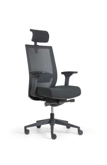 Siège ergonomique de bureau Giant - soutien lombaire réglable, têtière et accoudoirs 3D_3