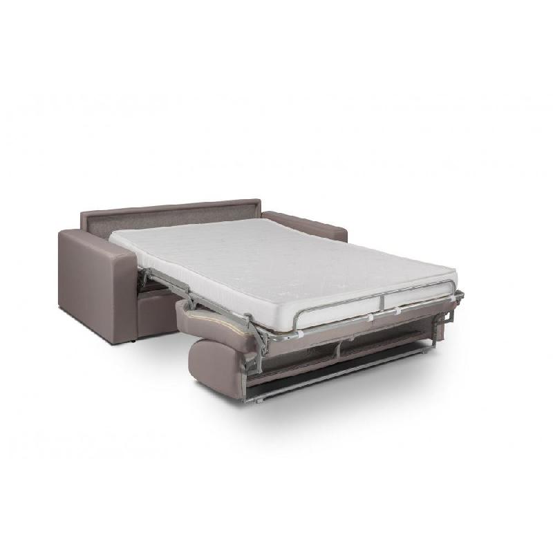 Canapé convertible NIGHT EXPRESS - Matelas 14 cm polyuréthane - Gris clair - Couchage 120 cm_3