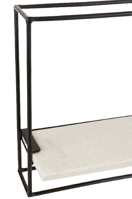 Étagère murale design PEVA - métal noir - 1 étagère - largeur 35 cm - L35 x H35 x P15,5 cm_3