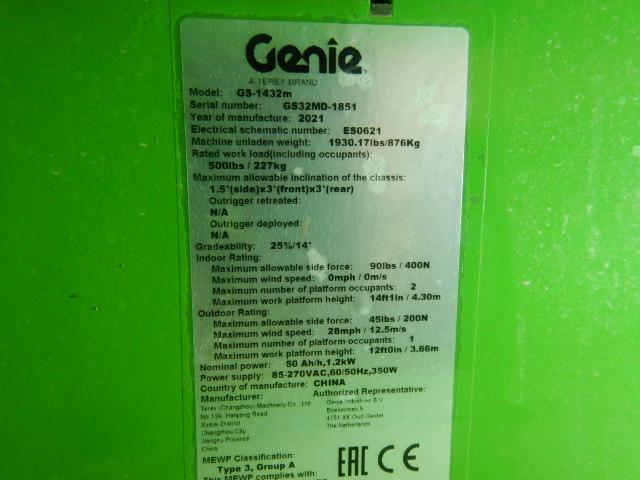 Nacelle ciseaux GENIE gs1432m occasion_3