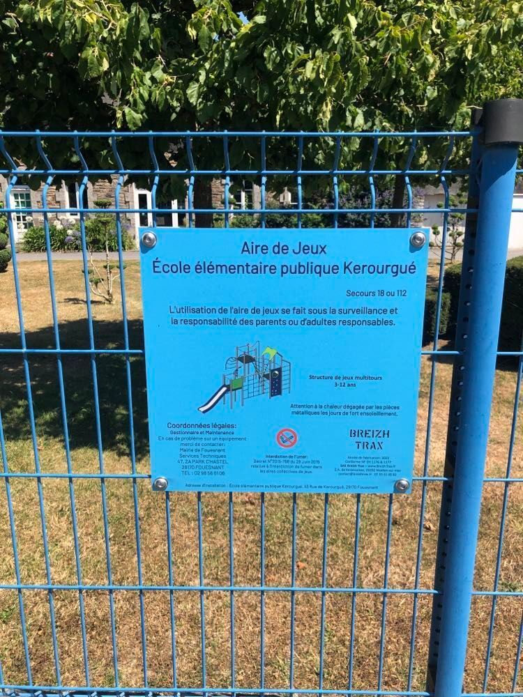 Panneau d'affichage pour aire de jeux et espace sportif - Référence BTPAN001 - Personnalisable et en alu dibond_3