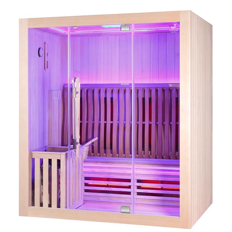 SAUNA COMBI BOREAL® ELÉGANCE 3 - 175X125 INFRAROUGE + VAPEUR_3