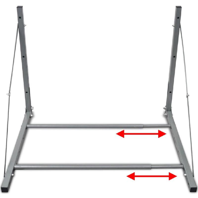 Vidaxl porte-pneus argenté acier 210353_3