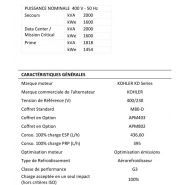 Générateur électrique 400/230 volts pour usage industriel