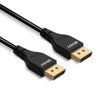 LINDY 0.5m DisplayPort 1.4 Cable Slim DP male to DP male_3
