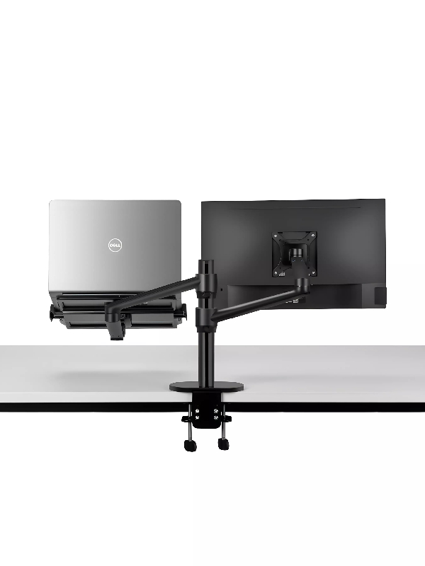 Bras articulé écran et ordinateur portable noir_3