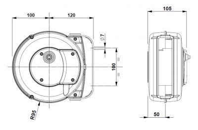Enrouleur électrique à rappel automatique à ressort - 7 mètres - protection thermique IP42 - P105 - câble H05VV-F 3G1,5 mm²_3